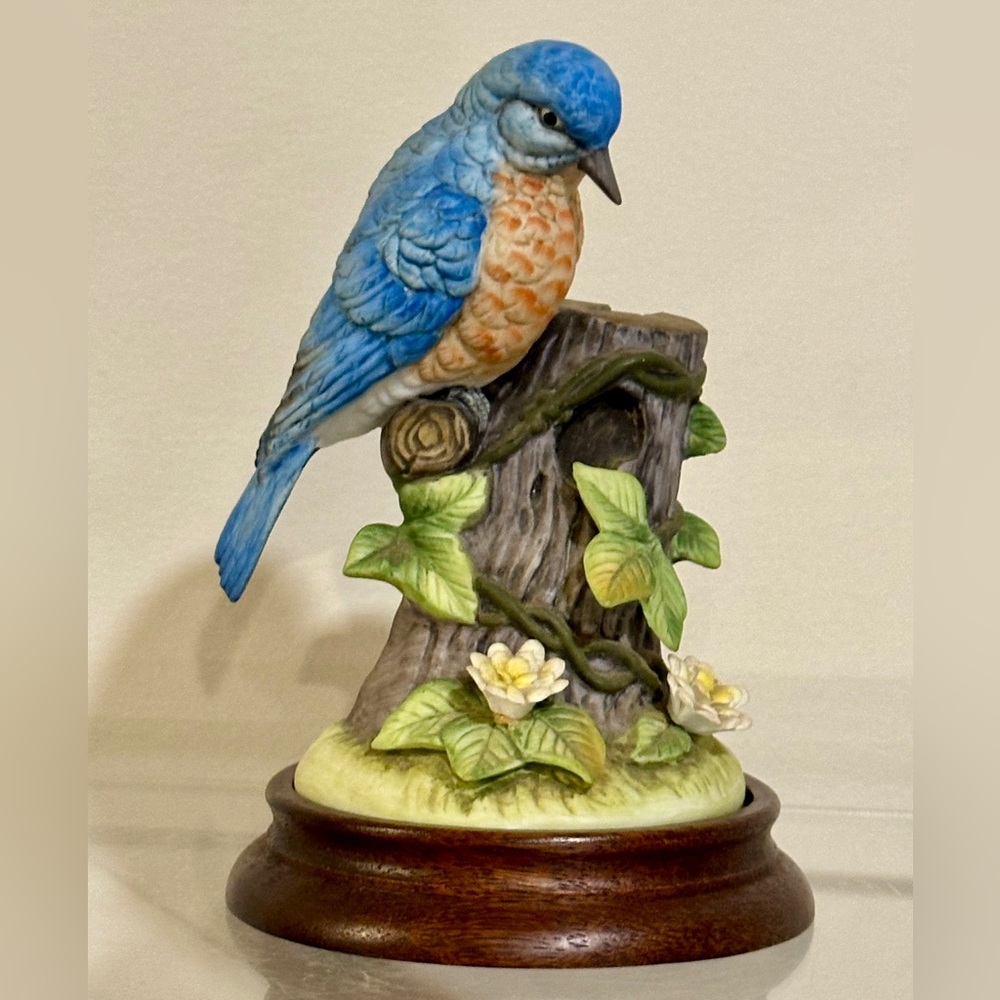 Eastern Bluebird Figurine on Wooden Base
Gallery Birds by Gorham